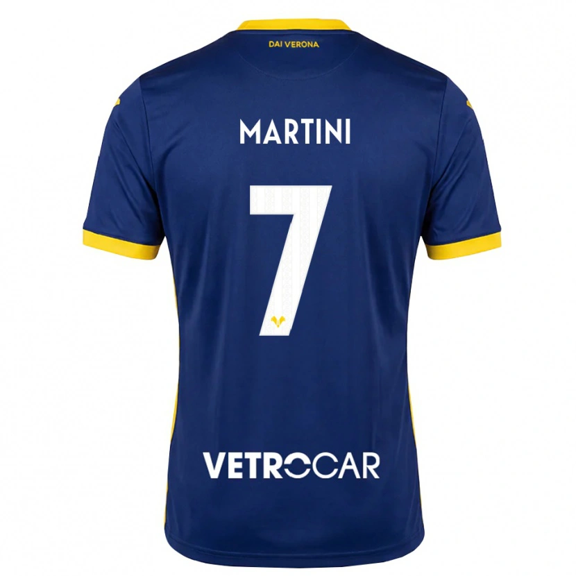 Danxen Mænd Matteo Martini #7 Kongelig Blå Gul Hvid Hjemmebane Spillertrøjer 2026/27 Trøje T-Shirt