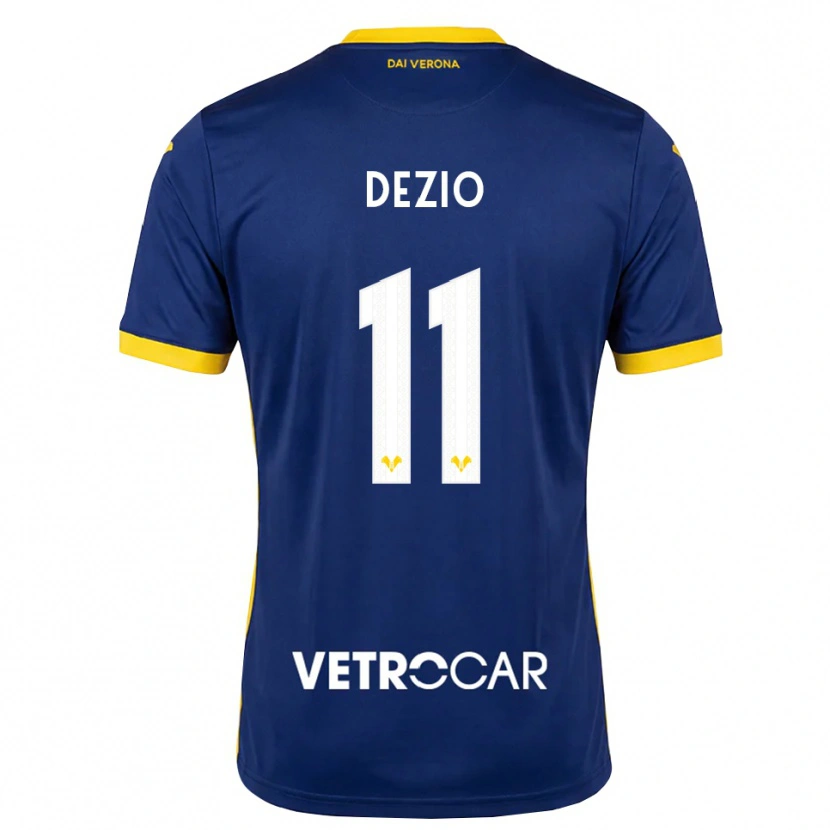 Danxen Mænd Alessandro Dezio #11 Kongelig Blå Gul Hvid Hjemmebane Spillertrøjer 2026/27 Trøje T-Shirt