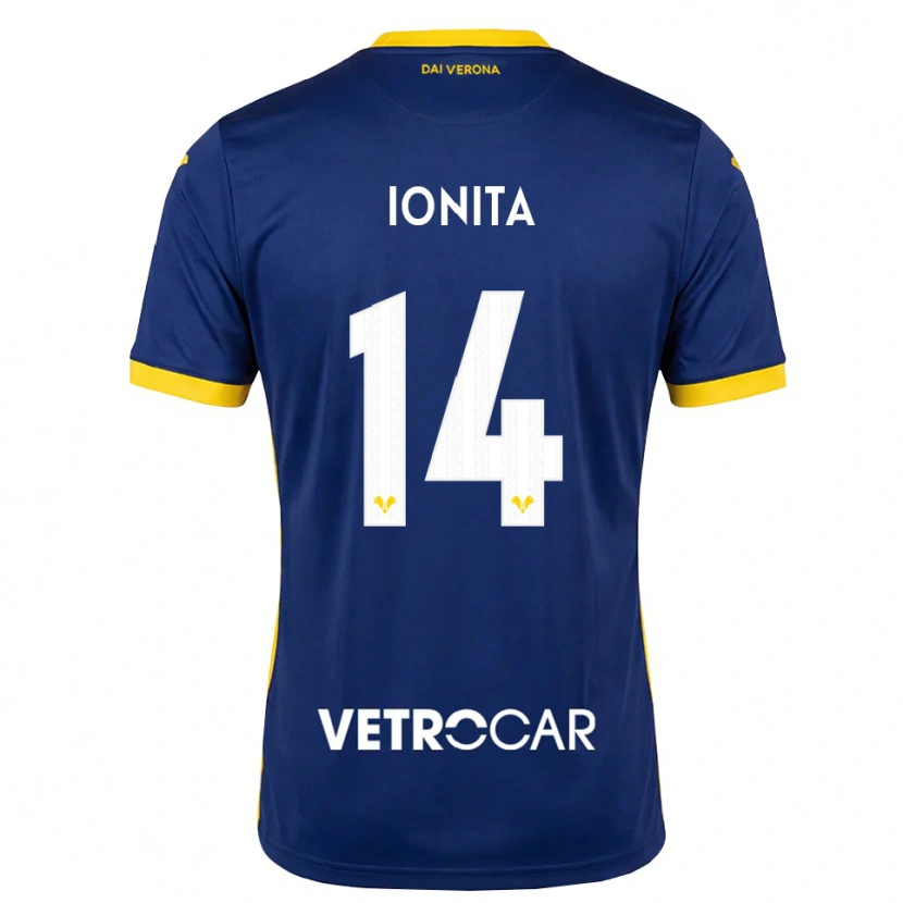 Danxen Mænd Alexandru Ioniță #14 Kongelig Blå Gul Hvid Hjemmebane Spillertrøjer 2026/27 Trøje T-Shirt