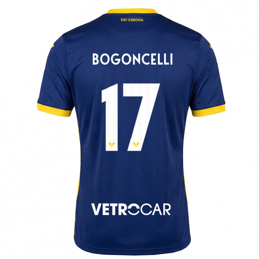 Danxen Mænd Pietro Bogoncelli #17 Kongelig Blå Gul Hvid Hjemmebane Spillertrøjer 2026/27 Trøje T-Shirt