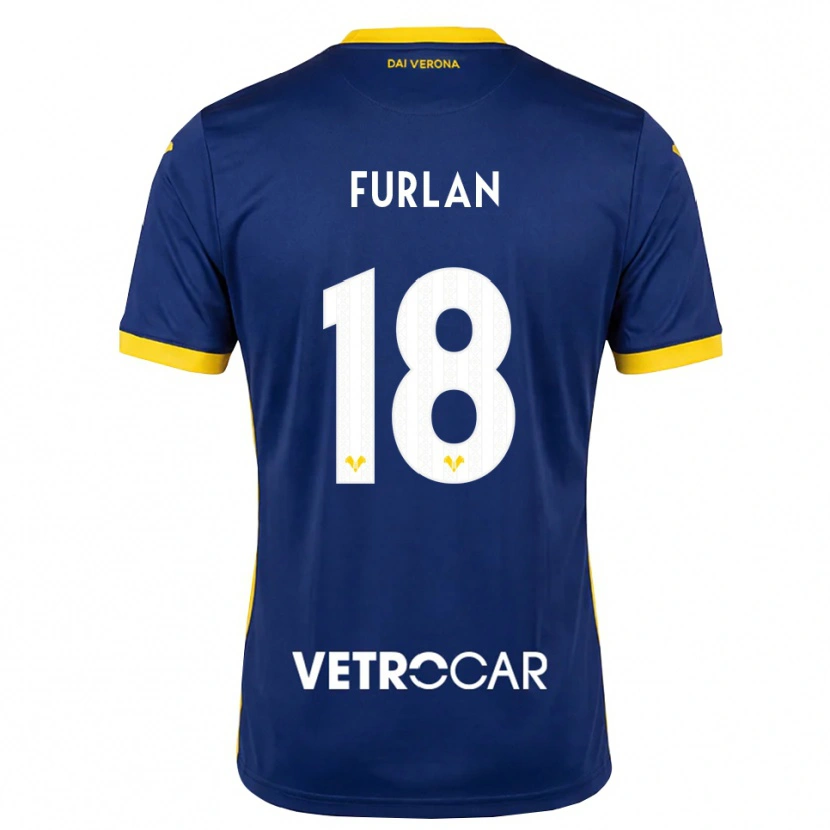 Danxen Mænd David Furlan #18 Kongelig Blå Gul Hvid Hjemmebane Spillertrøjer 2026/27 Trøje T-Shirt