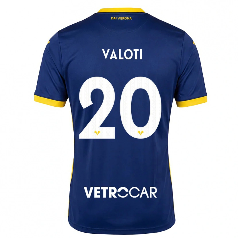 Danxen Mænd Alessandro Valoti #20 Kongelig Blå Gul Hvid Hjemmebane Spillertrøjer 2026/27 Trøje T-Shirt