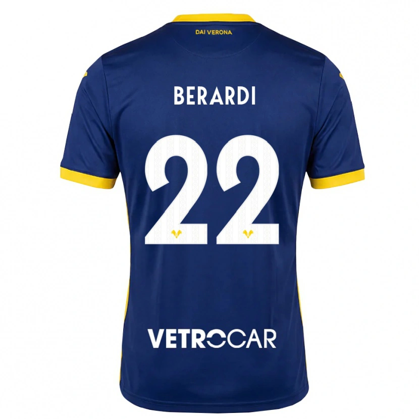 Danxen Mænd Alessandro Berardi #22 Kongelig Blå Gul Hvid Hjemmebane Spillertrøjer 2026/27 Trøje T-Shirt