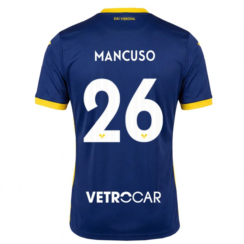 Danxen Mænd Giulia Mancuso #26 Kongelig Blå Gul Hvid Hjemmebane Spillertrøjer 2026/27 Trøje T-Shirt