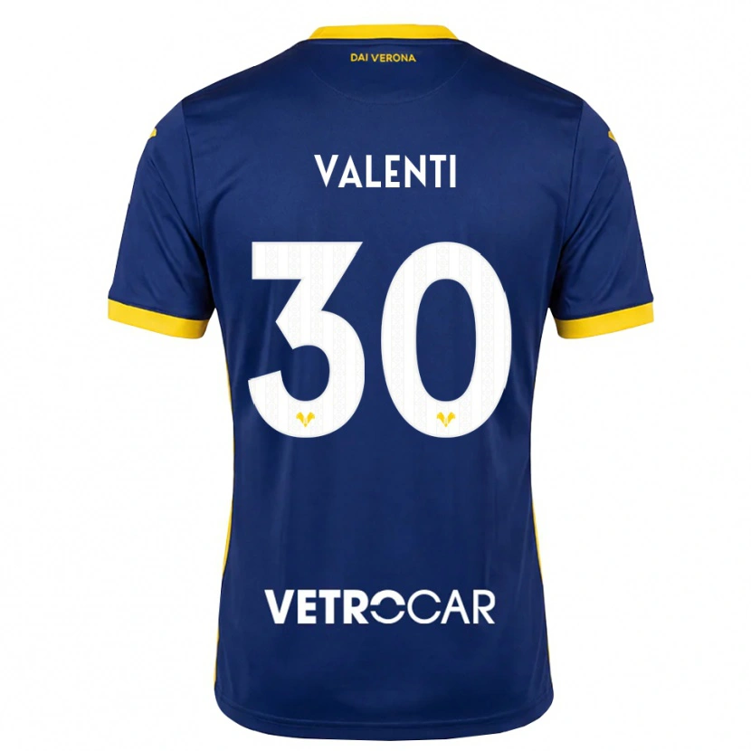 Danxen Mænd Francesco Valenti #30 Kongelig Blå Gul Hvid Hjemmebane Spillertrøjer 2026/27 Trøje T-Shirt