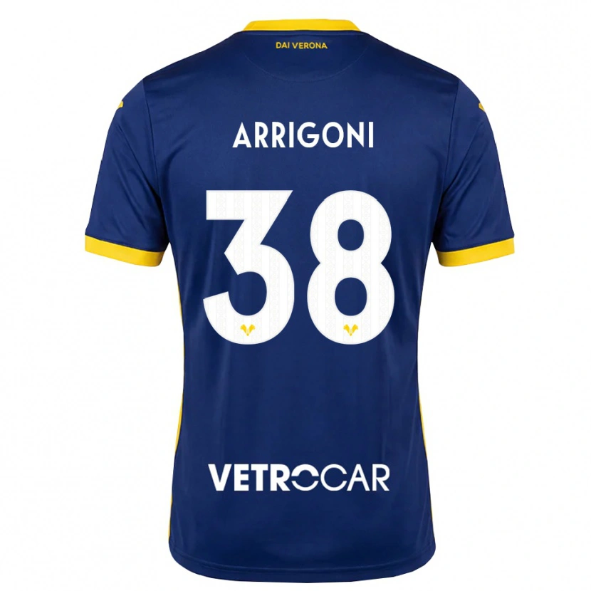 Danxen Mænd Arrigoni #38 Kongelig Blå Gul Hvid Hjemmebane Spillertrøjer 2026/27 Trøje T-Shirt