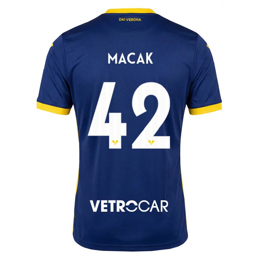 Danxen Mænd Tian Macak #42 Kongelig Blå Gul Hvid Hjemmebane Spillertrøjer 2026/27 Trøje T-Shirt