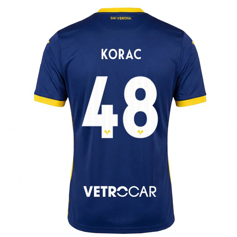 Danxen Mænd Seid Korac #48 Kongelig Blå Gul Hvid Hjemmebane Spillertrøjer 2026/27 Trøje T-Shirt