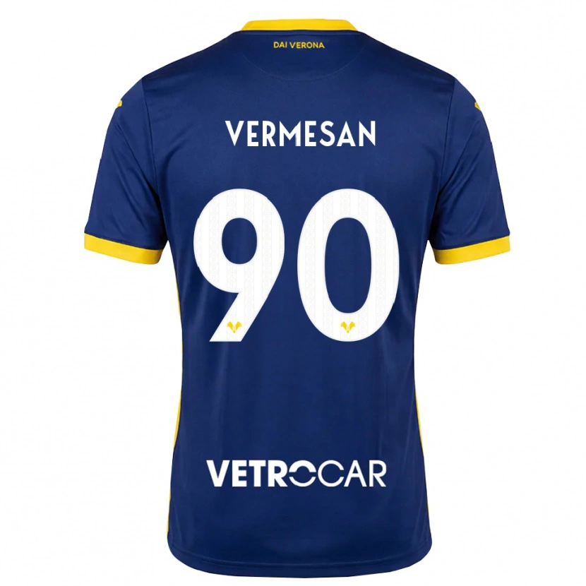 Danxen Mænd Ioan Vermeșan #90 Kongelig Blå Gul Hvid Hjemmebane Spillertrøjer 2026/27 Trøje T-Shirt