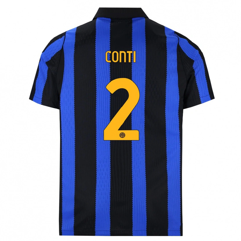 Danxen Mænd Arturo Conti #2 Sort Blå Gul Hjemmebane Spillertrøjer 2026/27 Trøje T-Shirt