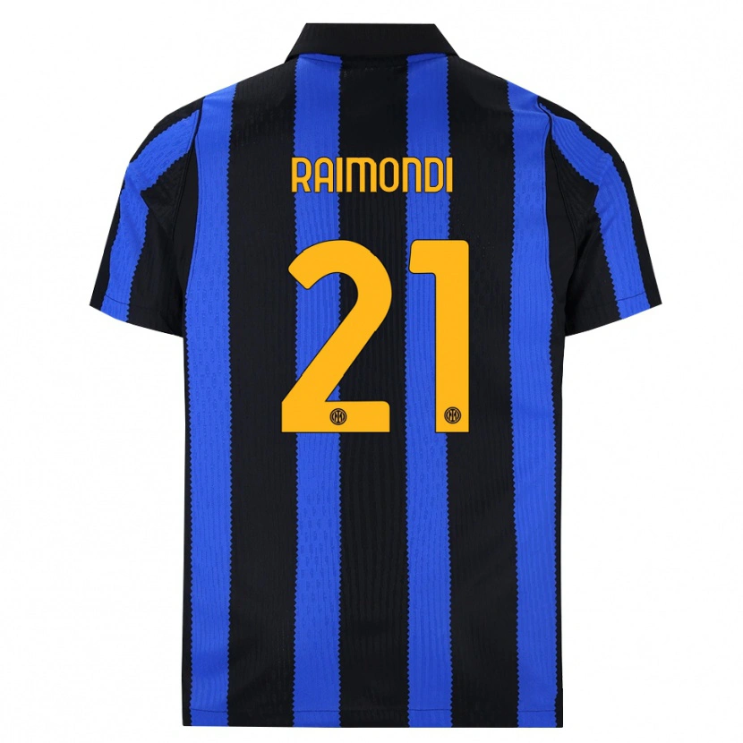 Danxen Mænd Paolo Raimondi #21 Sort Blå Gul Hjemmebane Spillertrøjer 2026/27 Trøje T-Shirt