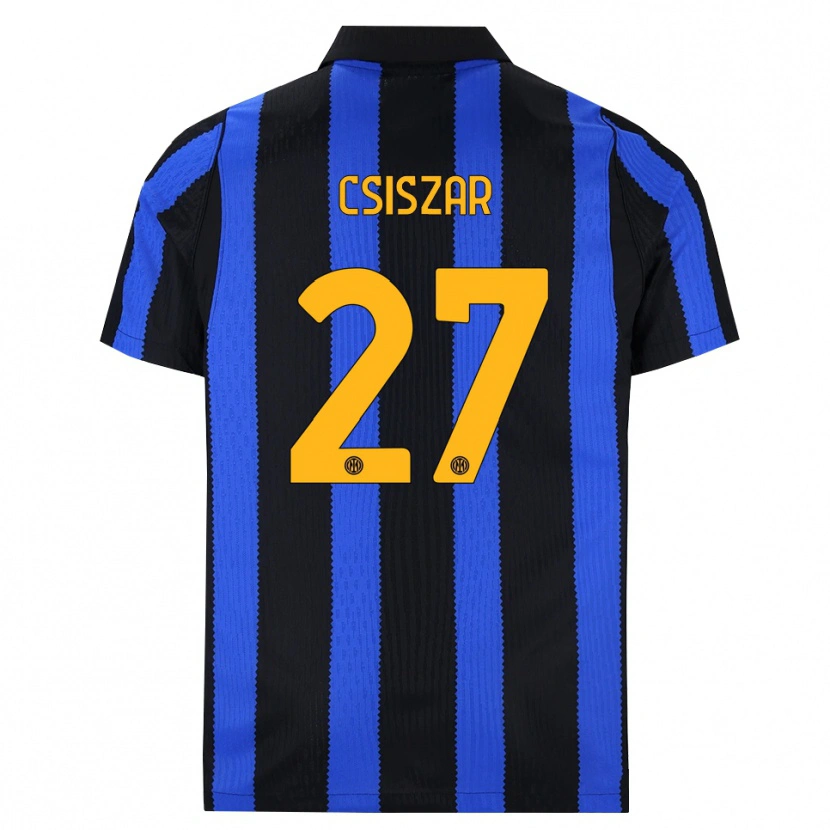 Danxen Mænd Henrietta Csiszar #27 Sort Blå Gul Hjemmebane Spillertrøjer 2026/27 Trøje T-Shirt