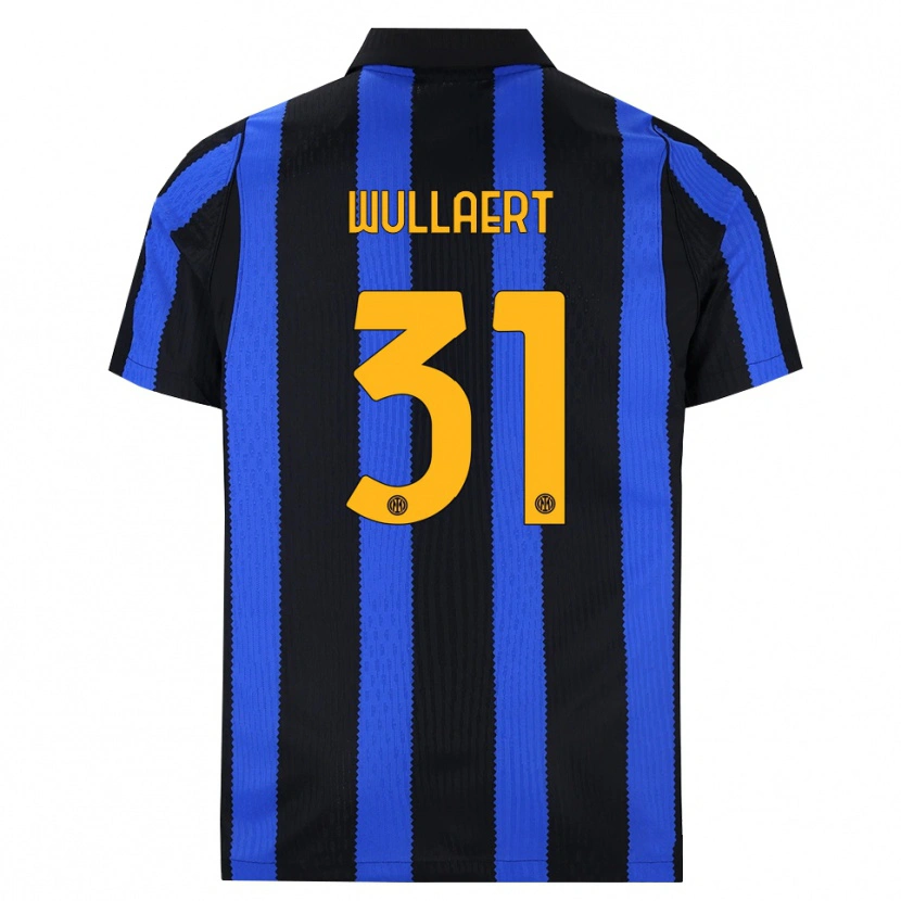 Danxen Mænd Tessa Wullaert #31 Sort Blå Gul Hjemmebane Spillertrøjer 2026/27 Trøje T-Shirt