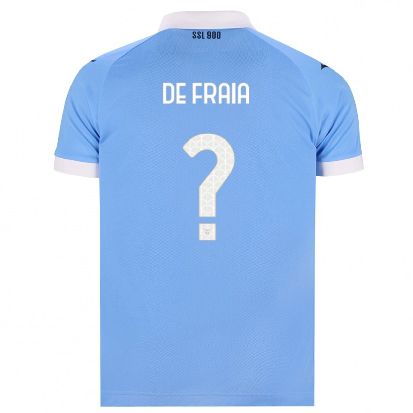 Danxen Mænd Davide De Fraia #0 Himmelblå Sort Hvid Hjemmebane Spillertrøjer 2026/27 Trøje T-Shirt