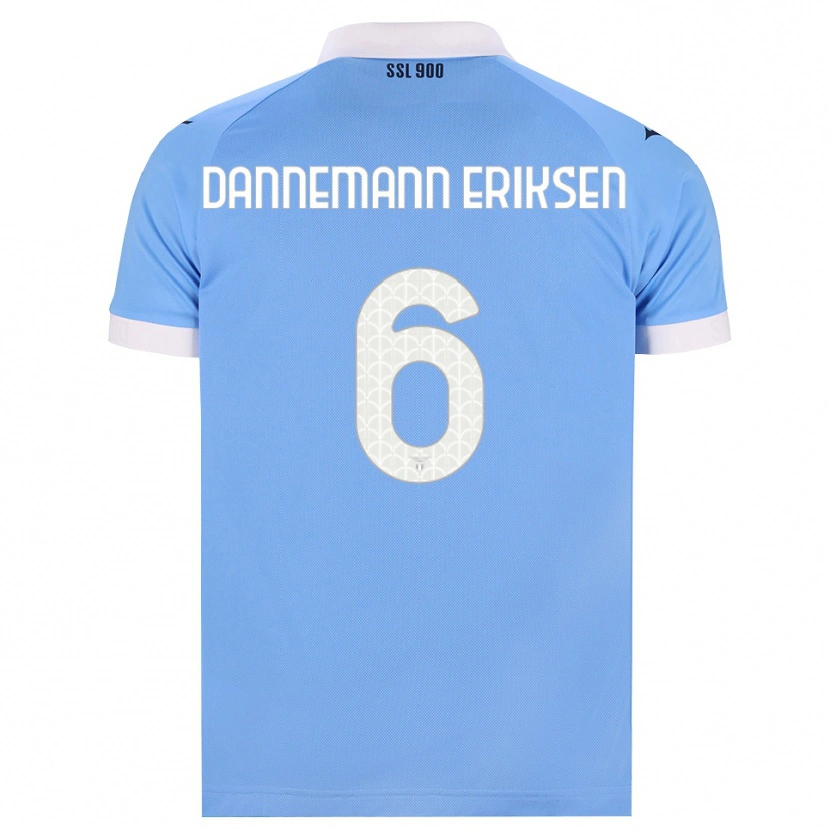 Danxen Mænd Louise Dannemann Eriksen #6 Himmelblå Sort Hvid Hjemmebane Spillertrøjer 2026/27 Trøje T-Shirt