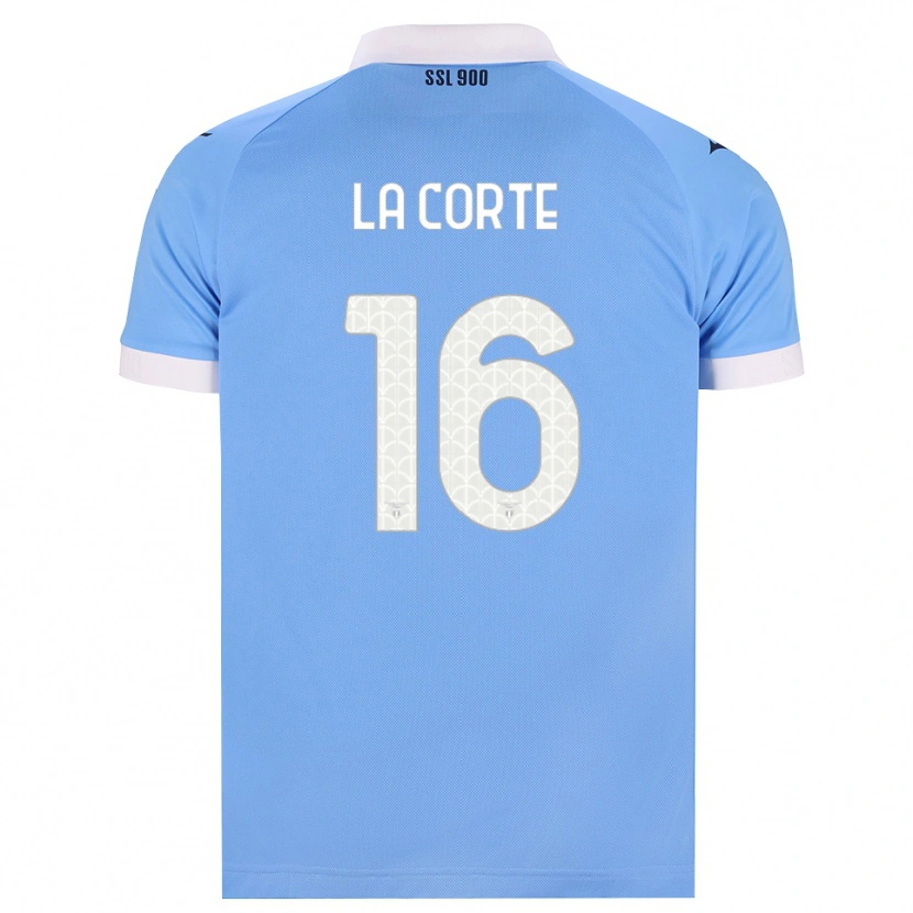 Danxen Mænd Pietro La Corte #16 Himmelblå Sort Hvid Hjemmebane Spillertrøjer 2026/27 Trøje T-Shirt