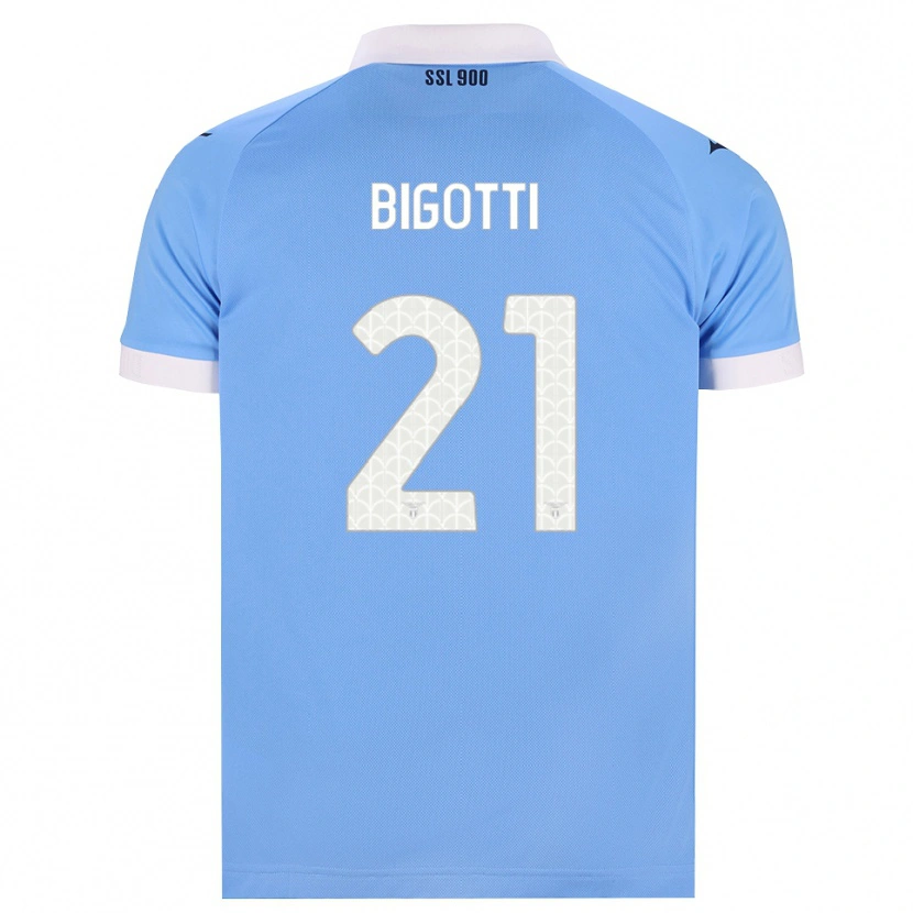 Danxen Mænd Massimo Bigotti #21 Himmelblå Sort Hvid Hjemmebane Spillertrøjer 2026/27 Trøje T-Shirt