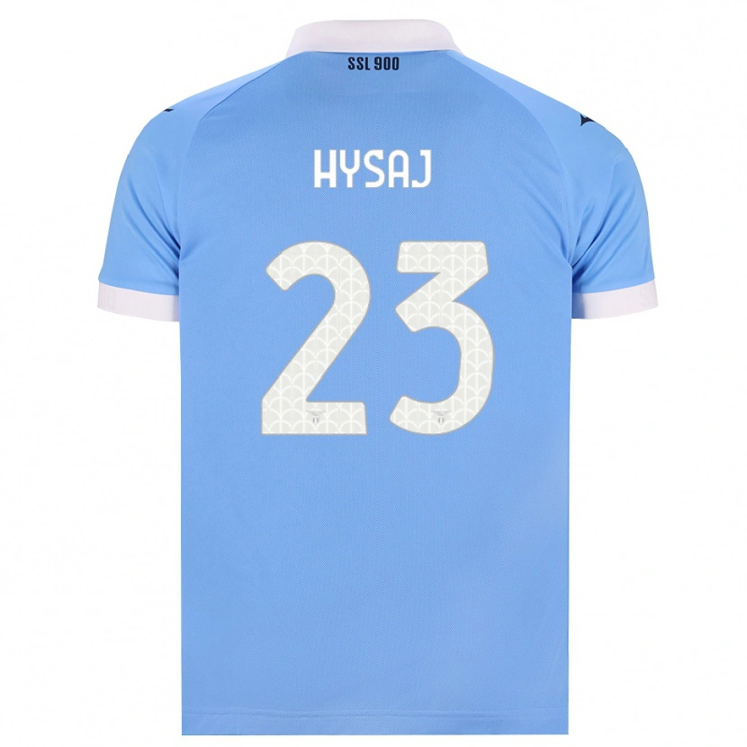 Danxen Mænd Elseid Hysaj #23 Himmelblå Sort Hvid Hjemmebane Spillertrøjer 2026/27 Trøje T-Shirt