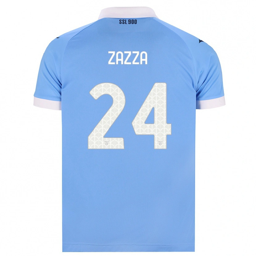 Danxen Mænd Matteo Zazza #24 Himmelblå Sort Hvid Hjemmebane Spillertrøjer 2026/27 Trøje T-Shirt
