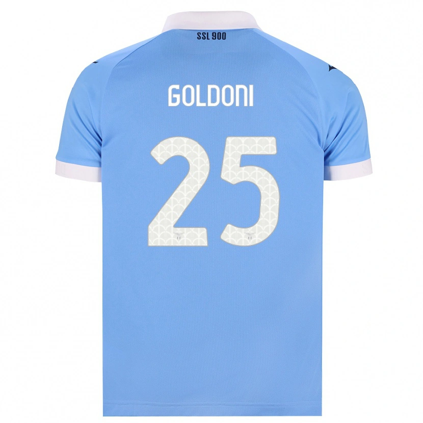 Danxen Mænd Eleonora Maria Goldoni #25 Himmelblå Sort Hvid Hjemmebane Spillertrøjer 2026/27 Trøje T-Shirt