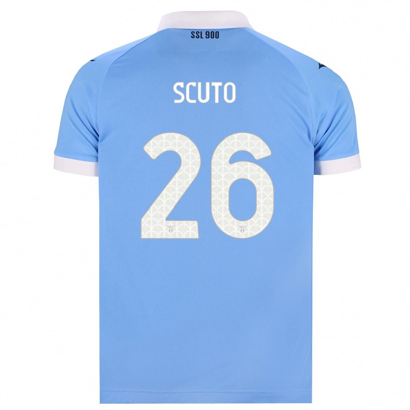 Danxen Mænd Leonardo Scuto #26 Himmelblå Sort Hvid Hjemmebane Spillertrøjer 2026/27 Trøje T-Shirt