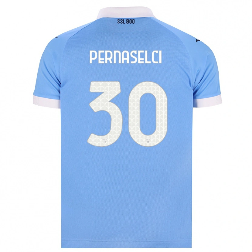 Danxen Mænd Leonardo Pernaselci #30 Himmelblå Sort Hvid Hjemmebane Spillertrøjer 2026/27 Trøje T-Shirt