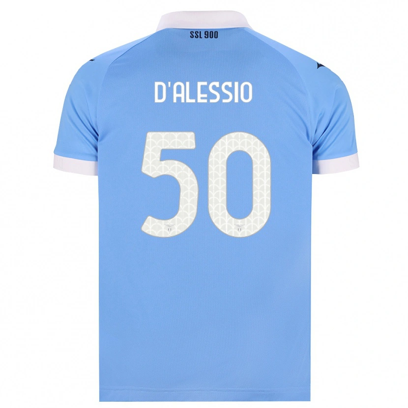 Danxen Mænd Luigi D'alessio #50 Himmelblå Sort Hvid Hjemmebane Spillertrøjer 2026/27 Trøje T-Shirt