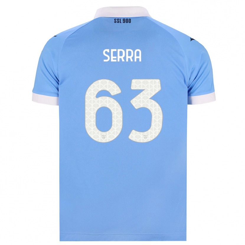 Danxen Mænd Federico Serra #63 Himmelblå Sort Hvid Hjemmebane Spillertrøjer 2026/27 Trøje T-Shirt
