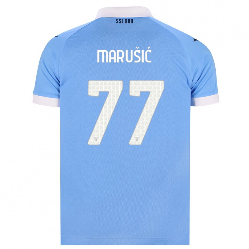 Danxen Mænd Adam Marusic #77 Himmelblå Sort Hvid Hjemmebane Spillertrøjer 2026/27 Trøje T-Shirt