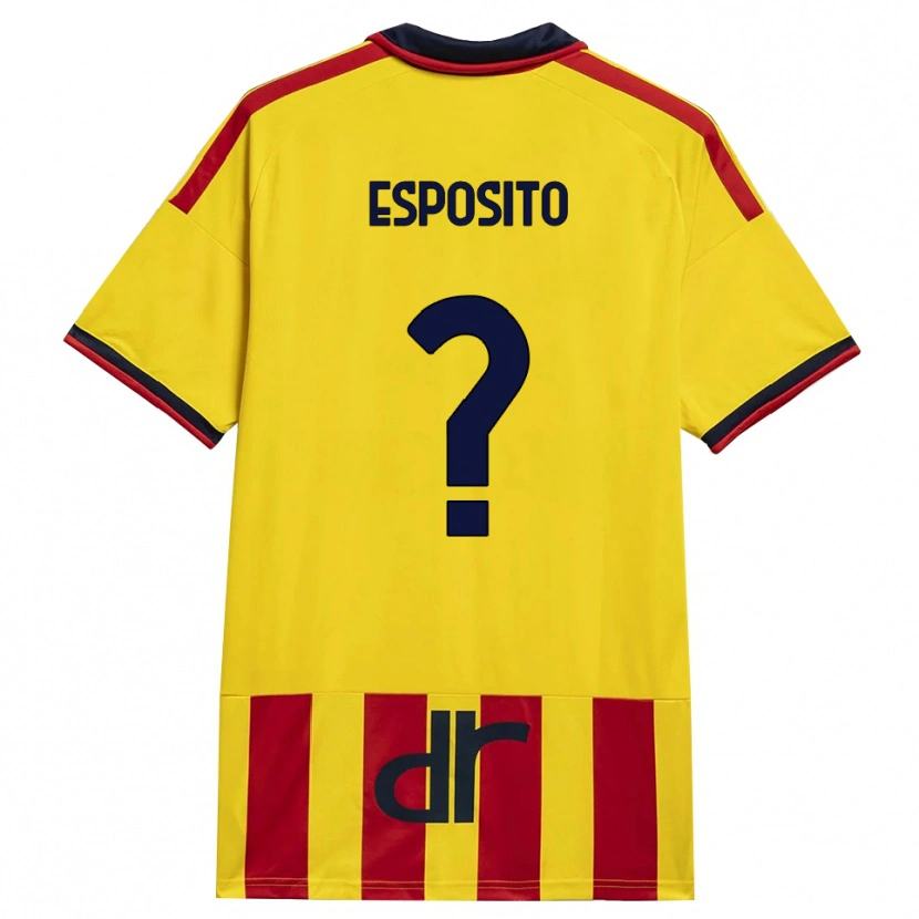 Danxen Mænd Sebastian Esposito #0 Gul Rød Hjemmebane Spillertrøjer 2026/27 Trøje T-Shirt