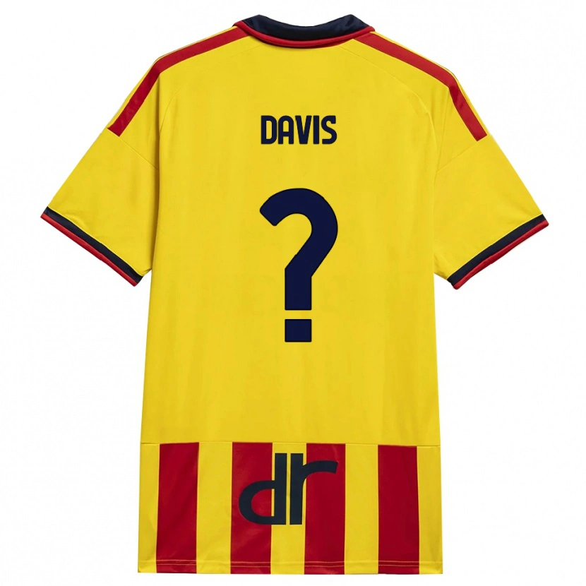 Danxen Mænd Sammi Davis #0 Gul Rød Hjemmebane Spillertrøjer 2026/27 Trøje T-Shirt