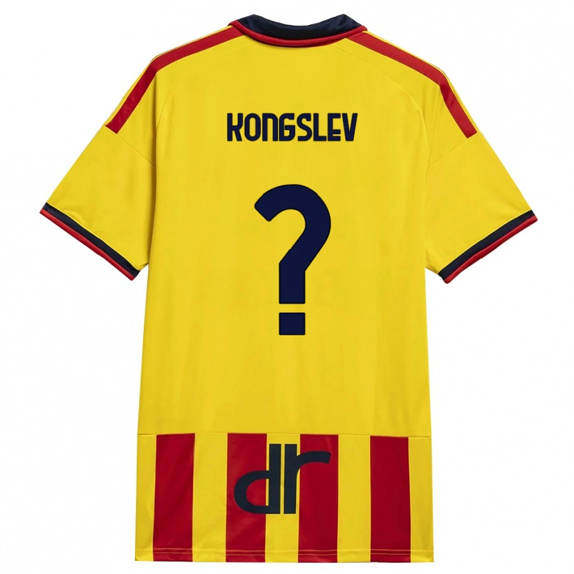 Danxen Mænd Frederik Kongslev #0 Gul Rød Hjemmebane Spillertrøjer 2026/27 Trøje T-Shirt