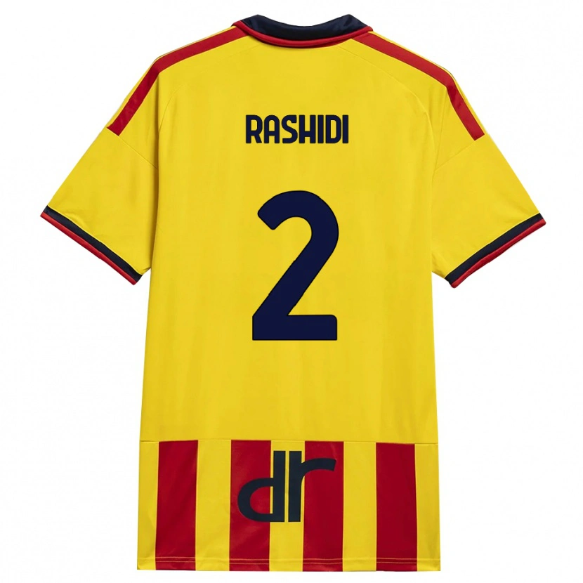 Danxen Mænd William Rashidi #2 Gul Rød Hjemmebane Spillertrøjer 2026/27 Trøje T-Shirt