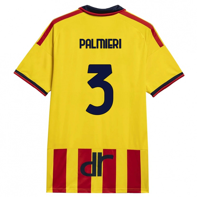 Danxen Mænd Andrea Palmieri #3 Gul Rød Hjemmebane Spillertrøjer 2026/27 Trøje T-Shirt