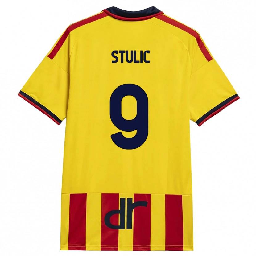 Danxen Mænd Nikola Stulic #9 Gul Rød Hjemmebane Spillertrøjer 2026/27 Trøje T-Shirt