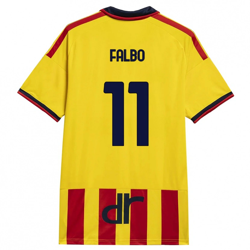 Danxen Mænd Antonio Falbo #11 Gul Rød Hjemmebane Spillertrøjer 2026/27 Trøje T-Shirt