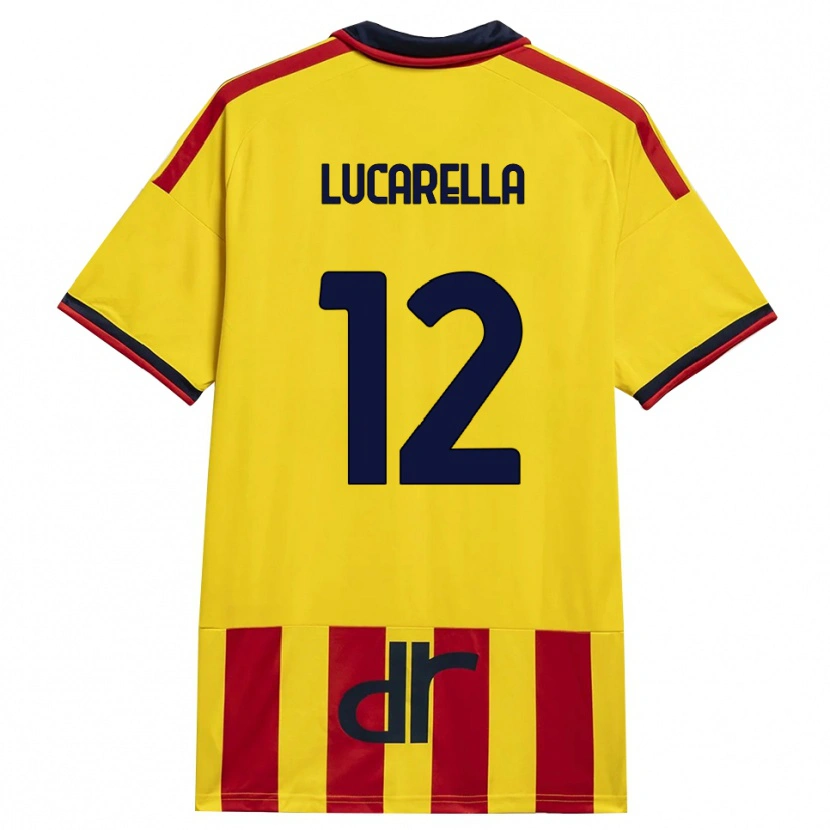Danxen Mænd Andrea Lucarella #12 Gul Rød Hjemmebane Spillertrøjer 2026/27 Trøje T-Shirt