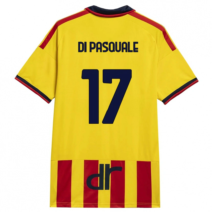 Danxen Mænd Alessandro Di Pasquale #17 Gul Rød Hjemmebane Spillertrøjer 2026/27 Trøje T-Shirt