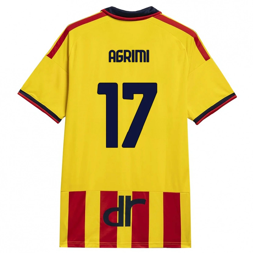 Danxen Mænd Matteo Agrimi #17 Gul Rød Hjemmebane Spillertrøjer 2026/27 Trøje T-Shirt