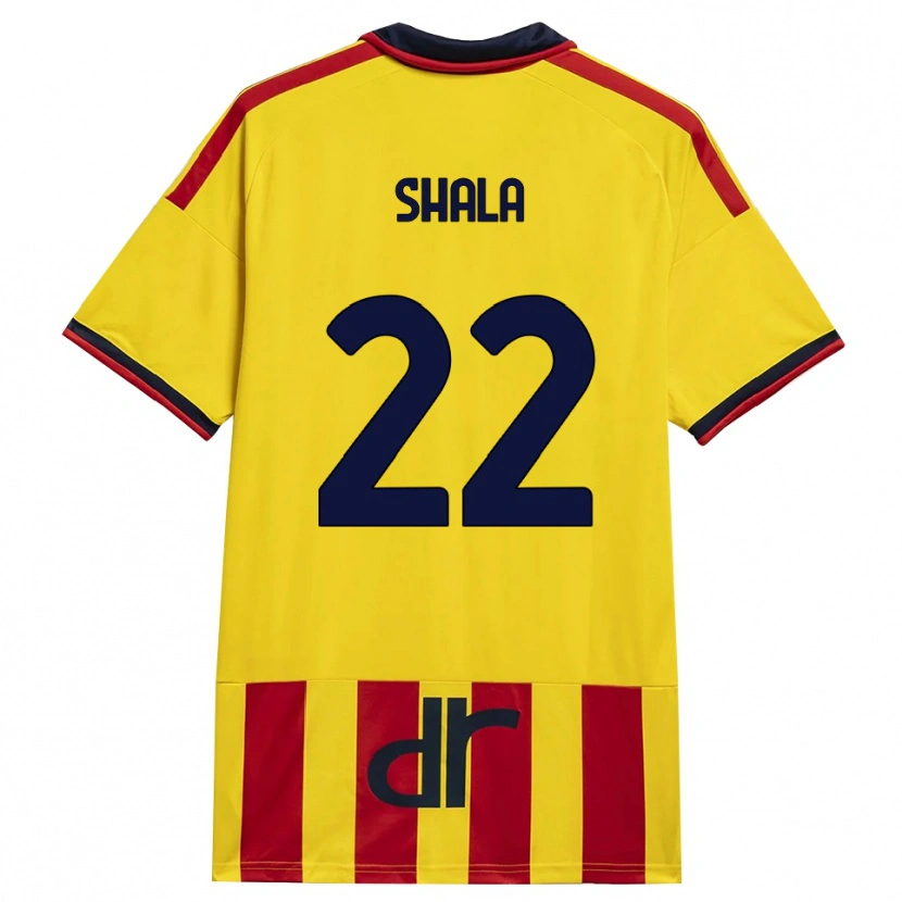 Danxen Mænd Erlis Shala #22 Gul Rød Hjemmebane Spillertrøjer 2026/27 Trøje T-Shirt