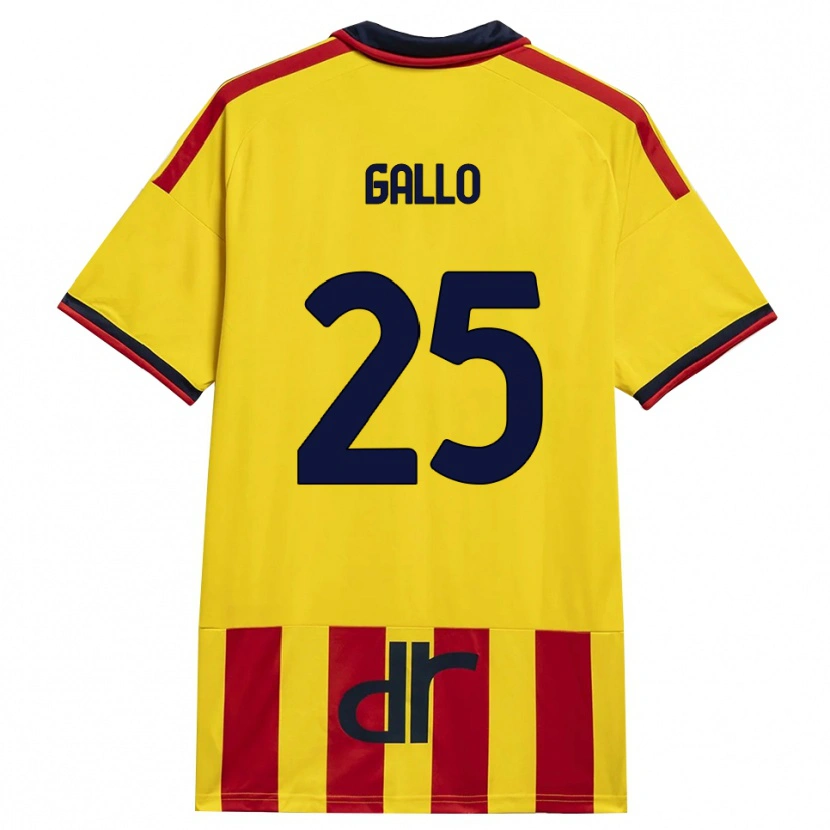 Danxen Mænd Antonino Gallo #25 Gul Rød Hjemmebane Spillertrøjer 2026/27 Trøje T-Shirt