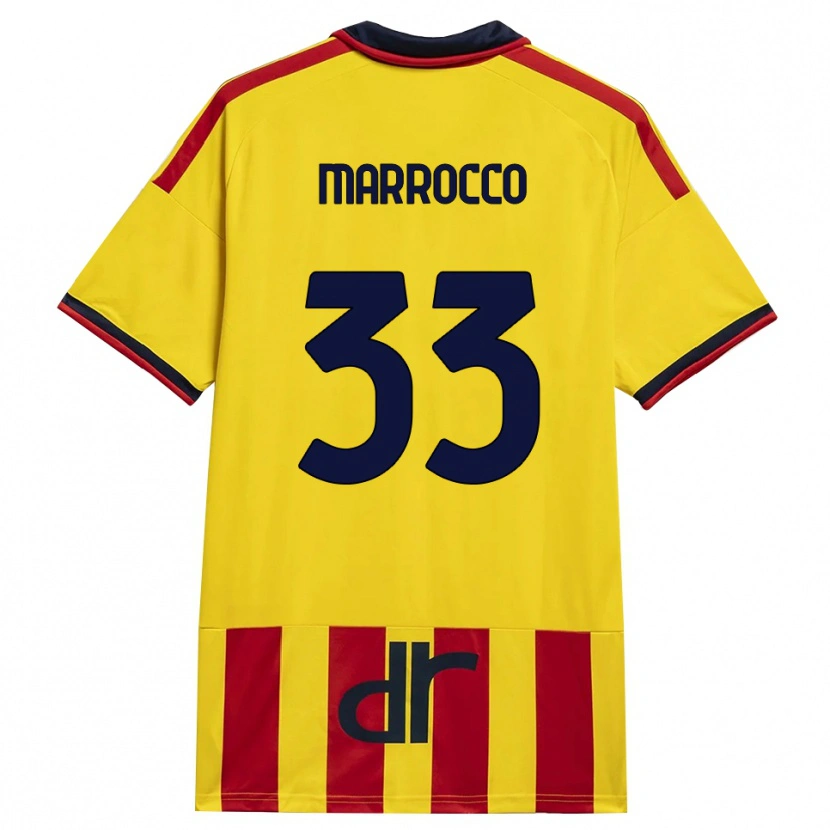 Danxen Mænd Iacopo Marrocco #33 Gul Rød Hjemmebane Spillertrøjer 2026/27 Trøje T-Shirt