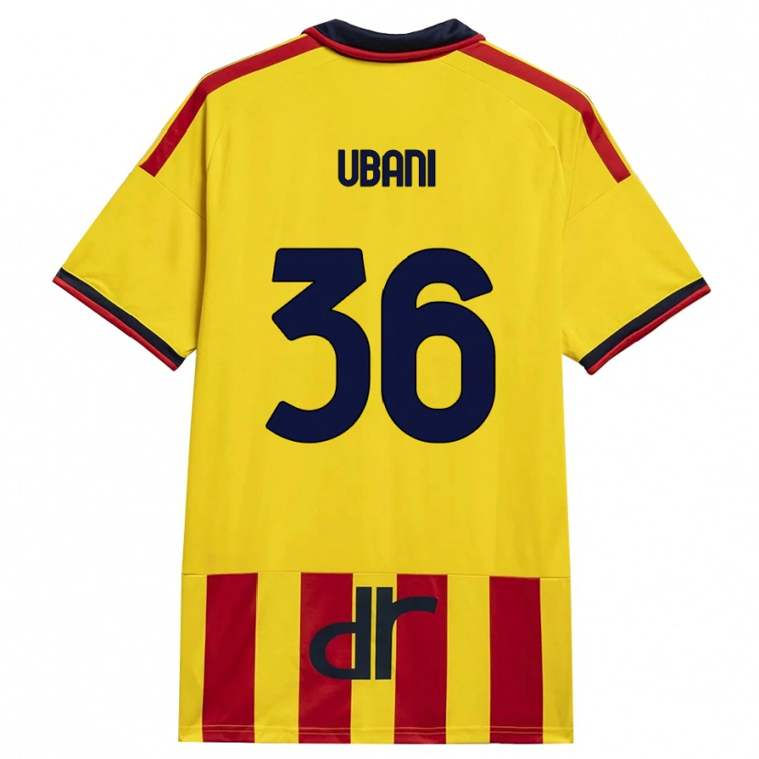 Danxen Mænd Marlon Ubani #36 Gul Rød Hjemmebane Spillertrøjer 2026/27 Trøje T-Shirt