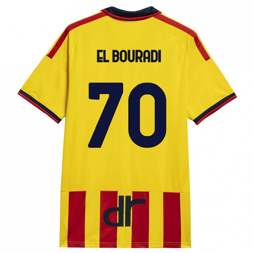 Danxen Mænd Walid El Bouradi #70 Gul Rød Hjemmebane Spillertrøjer 2026/27 Trøje T-Shirt