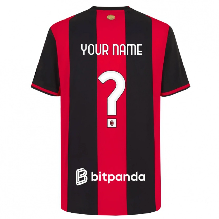 Danxen Mænd Dit Navn #0 Rød Sort Hvid Hjemmebane Spillertrøjer 2026/27 Trøje T-Shirt