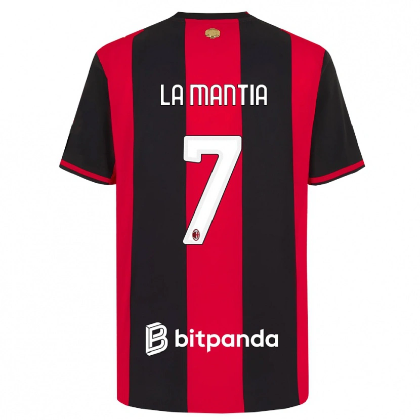 Danxen Mænd Simon La Mantia #7 Rød Sort Hvid Hjemmebane Spillertrøjer 2026/27 Trøje T-Shirt