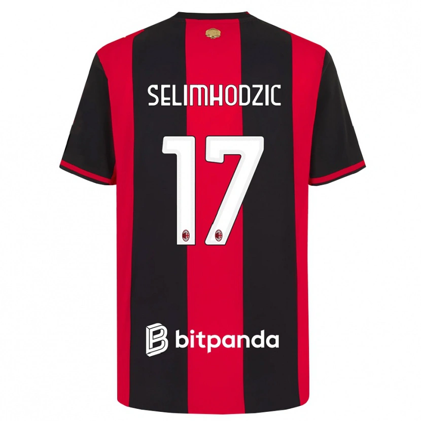 Danxen Mænd Noa Selimhodzic #17 Rød Sort Hvid Hjemmebane Spillertrøjer 2026/27 Trøje T-Shirt