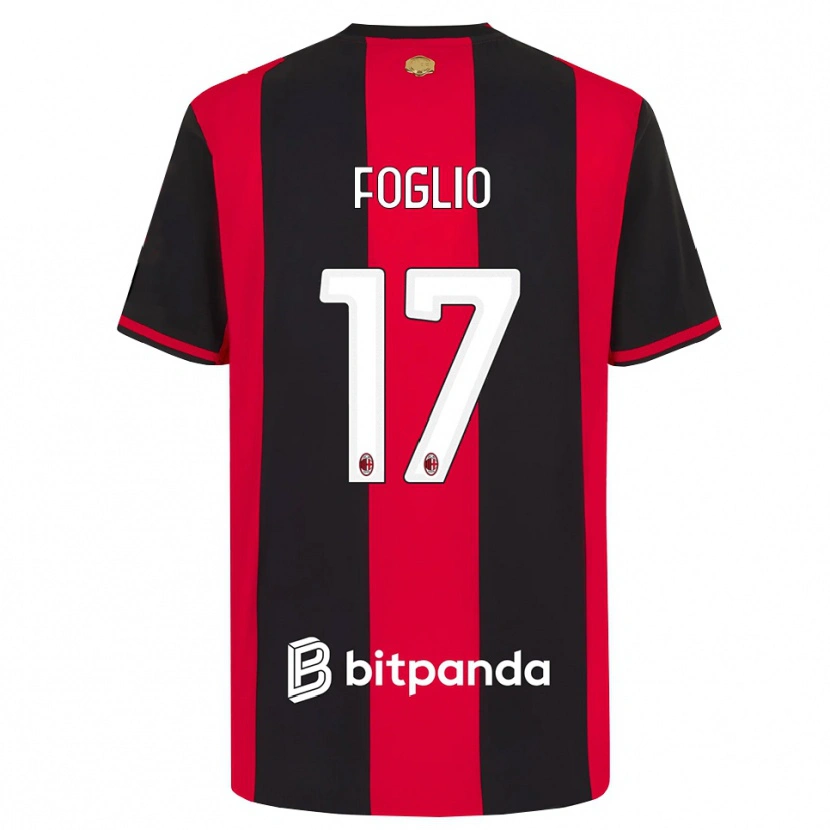 Danxen Mænd Christian Foglio #17 Rød Sort Hvid Hjemmebane Spillertrøjer 2026/27 Trøje T-Shirt