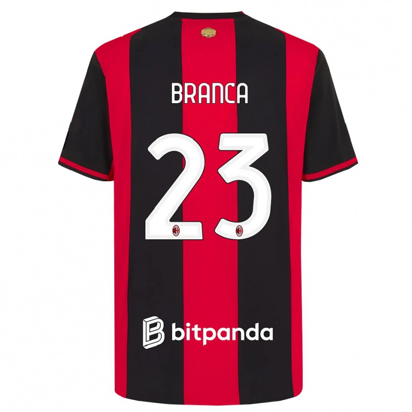 Danxen Mænd Simone Branca #23 Rød Sort Hvid Hjemmebane Spillertrøjer 2026/27 Trøje T-Shirt