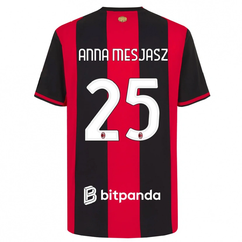 Danxen Mænd Małgorzata Anna Mesjasz #25 Rød Sort Hvid Hjemmebane Spillertrøjer 2026/27 Trøje T-Shirt